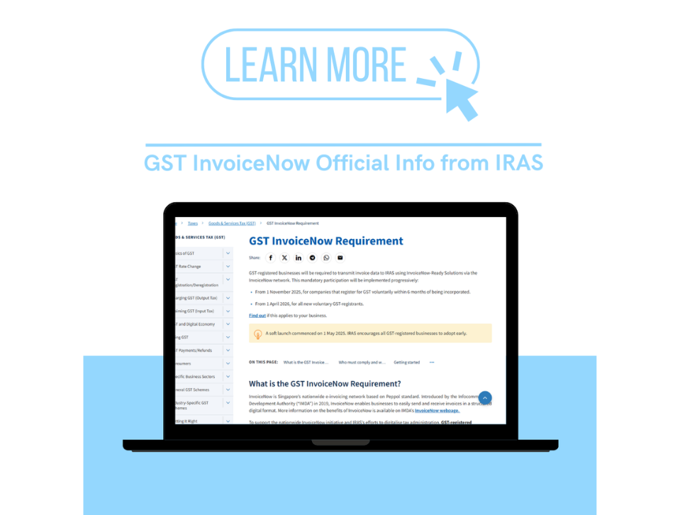 IRAS Resources for GST InvoiceNow